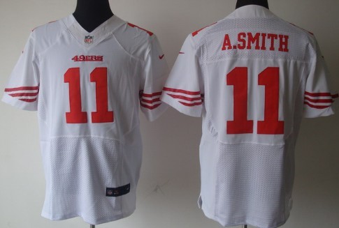 Nike San Francisco 49ers #11 Alex Smith White Elite Jersey