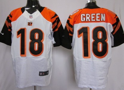 Nike Cincinnati Bengals #18 A.J. Green White Elite Jersey