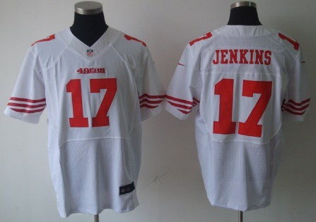 Nike San Francisco 49ers #17 A.J. Jenkins White Elite Jersey