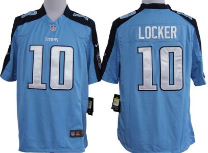 Nike Tennessee Titans #10 Jake Locker Light Blue Game Jersey