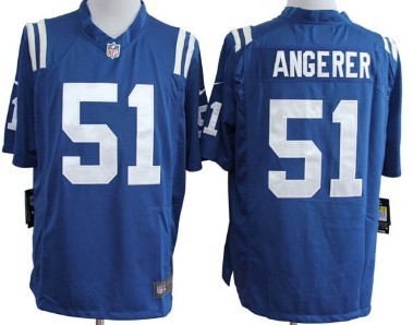 Nike Indianapolis Colts #51 Pat Angerer Blue Game Jersey