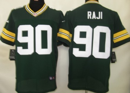 Nike Green Bay Packers #90 B.J. Raji Green Elite Jersey