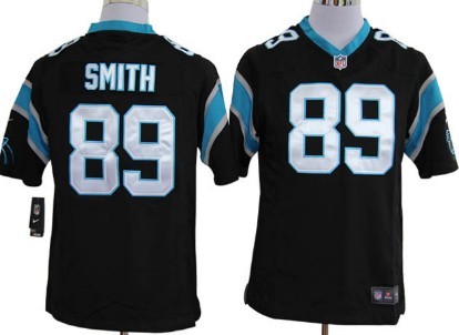 Nike Carolina Panthers #89 Steve Smith Black Game Jersey