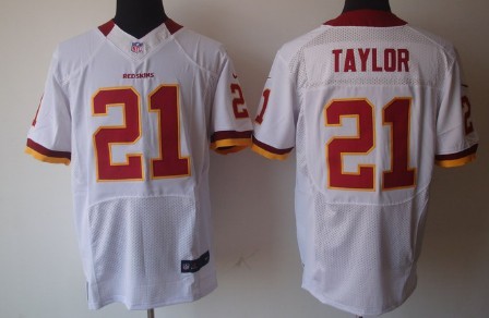 Nike Washington Redskins #21 Sean Taylor White Elite Jersey