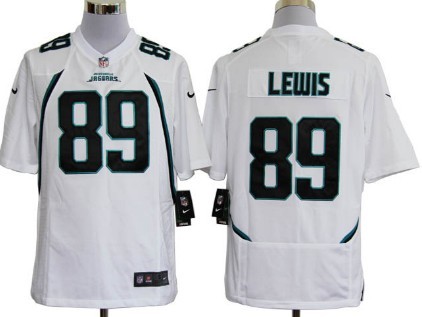 Nike Jacksonville Jaguars #89 Marcedes Lewis White Game Jersey