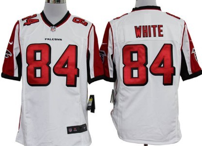 Nike Atlanta Falcons #84 Roddy White White Game Jersey