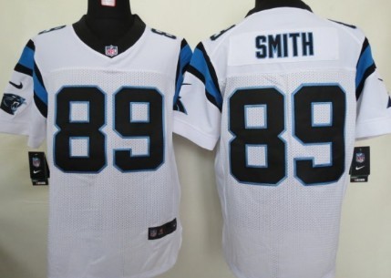 Nike Carolina Panthers #89 Steve Smith White Elite Jersey