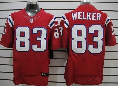 Nike New England Patriots #83 Wes Welker Red Elite Jersey