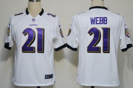 Nike Baltimore Ravens #21 Lardarius Webb White Game Jersey