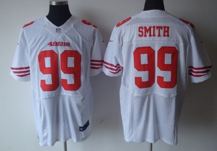 Nike San Francisco 49ers #99 Aldon Smith White Elite Jersey