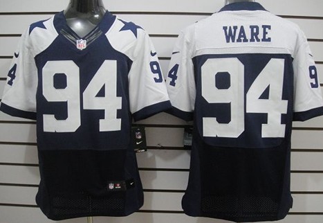 Nike Dallas Cowboys #94 DeMarcus Ware Blue Thanksgiving Elite Jersey