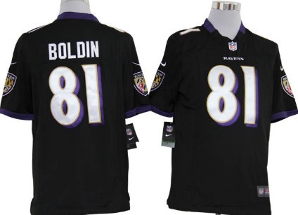 Nike Baltimore Ravens #81 Anquan Boldin Black Game Jersey