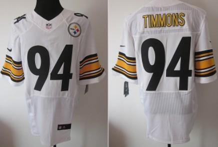 Nike Pittsburgh Steelers #94 Lawrence Timmons White Elite Jersey