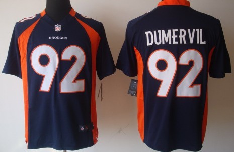 Nike Denver Broncos #92 Elvis Dumervil Blue Game Jersey