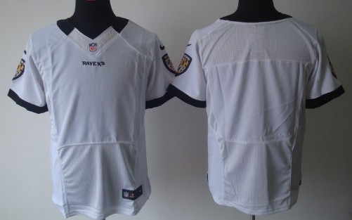 Nike Baltimore Ravens Blank White Elite Jersey