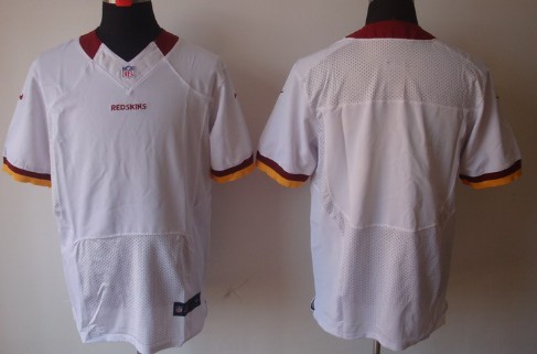 Nike Washington Redskins Blank White Elite Jersey