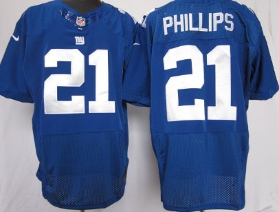 Nike New York Giants #21 Kenny Phillips Blue Elite Jersey