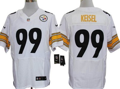 Nike Pittsburgh Steelers #99 Brett Keisel White Elite Jersey