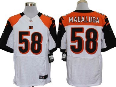 Nike Cincinnati Bengals #58 Rey Maualuga White Elite Jersey