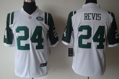 Nike New York Jets #24 Darrelle Revis White Limited Jersey