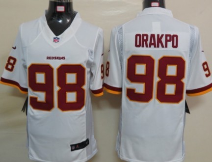 Nike Washington Redskins #98 Brian Orakpo White Limited Jersey