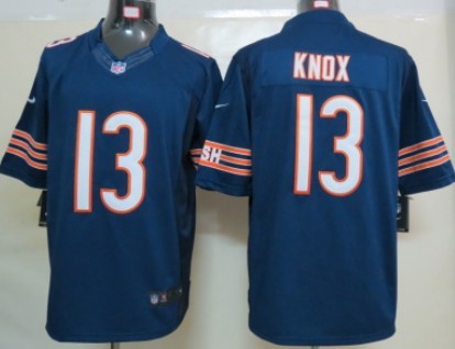 Nike Chicago Bears #13 Johnny Knox Blue Limited Jersey