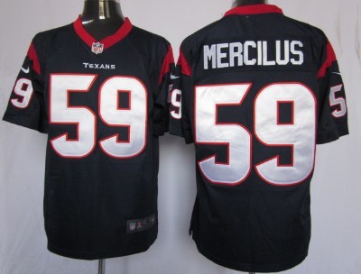 Nike Houston Texans #59 Whitney Mercilus Blue Limited Jersey