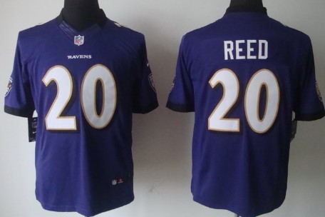 Nike Baltimore Ravens #20 Rd Reed Purple Limited Jersey