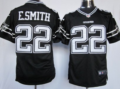 Nike Dallas Cowboys #22 Emmitt Smith Black Game Jersey