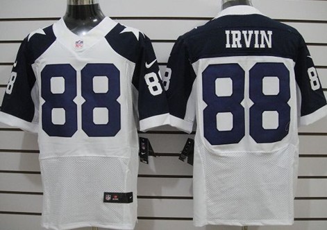 Nike Dallas Cowboys #88 Michael Irvin White Thanksgiving Elite Jersey