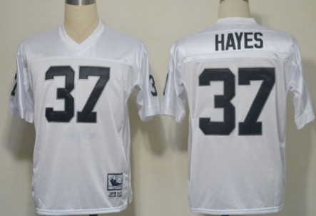 Oakland Raiders #37 Lester Hayes White Throwback Jersey