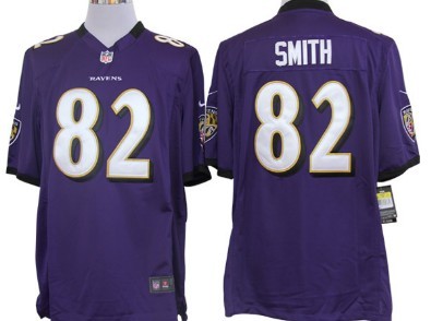 Nike Baltimore Ravens #82 Torrey Smith Purple Game Jersey