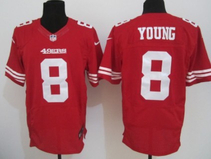 Nike San Francisco 49ers #8 Steve Young Red Elite Jersey