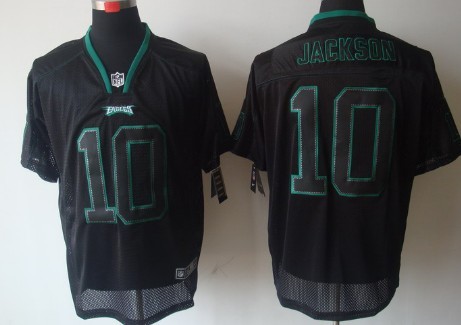 Nike Philadelphia Eagles #10 DeSean Jackson Lights Out Black Elite Jersey