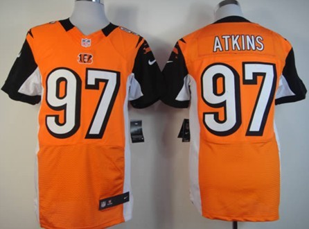 Nike Cincinnati Bengals #97 Geno Atkins Orange Elite Jersey