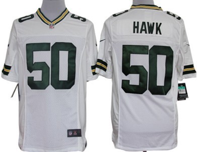 Nike Green Bay Packers #50 A.J. Hawk White Limited Jersey