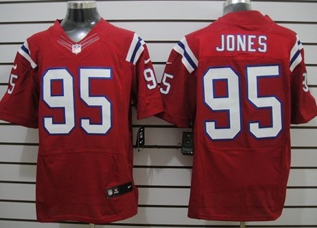 Nike New England Patriots #95 Chandler Jones Red Elite Jersey