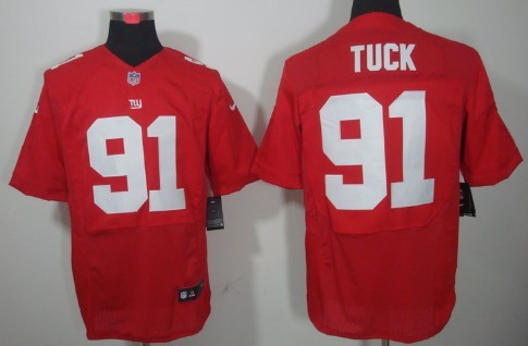 Nike New York Giants #91 Justin Tuck Red Elite Jersey