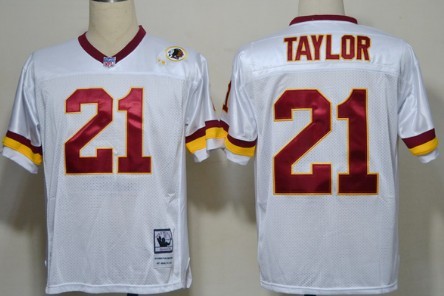 Washington Redskins #21 Sean Taylor White Throwback Jersey