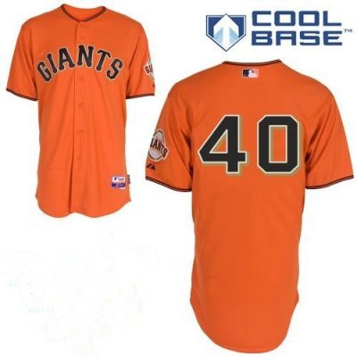 Mens's San Francisco Giants #40 Madison Bumgarner Orange Jerseys