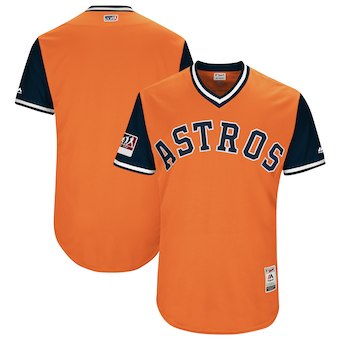 Men's Houston Astros Blank Majestic Orange 2018 Players' Weekend Authentic Team Jersey