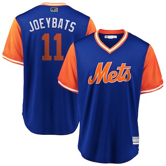 Men's New York Mets 11 Jose Bautista JoeyBats Royal 2018 Players' Weekend Cool Base Jersey