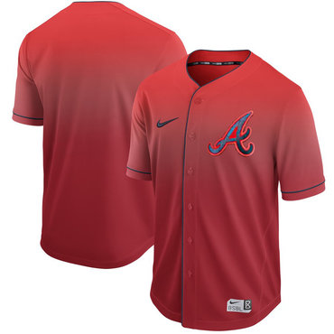 Men's Atlanta Braves Blank Red Drift Fashion Jersey