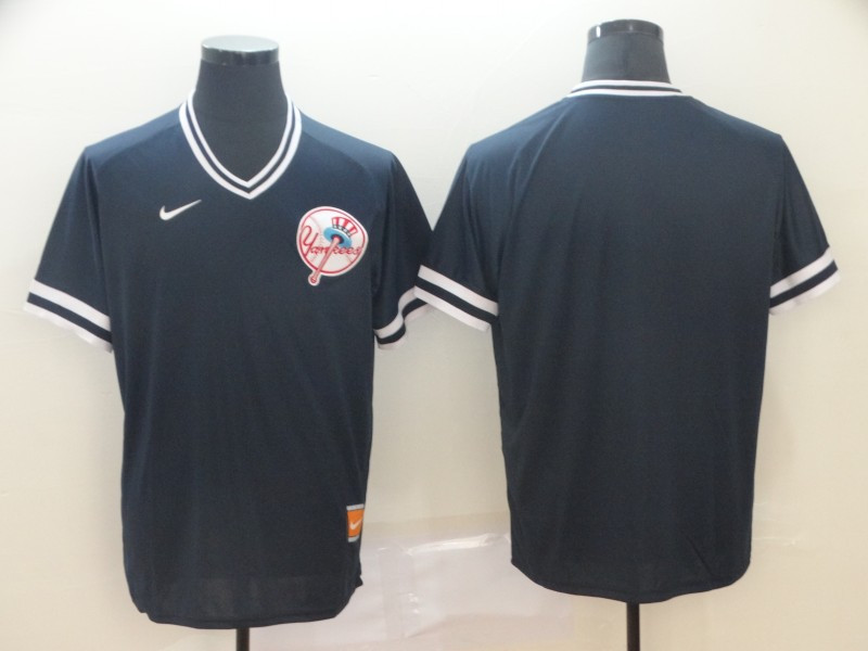 Men's New York Yankees Blank Black Throwback Jersey