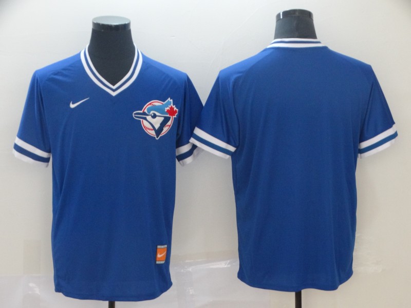 Men's Toronto Blue Jays Blank Royal Throwback Jersey