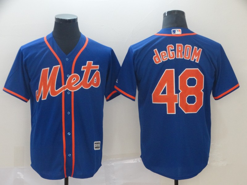 Men's New York Mets 48 Jacob deGrom Royal Cool Base Jersey