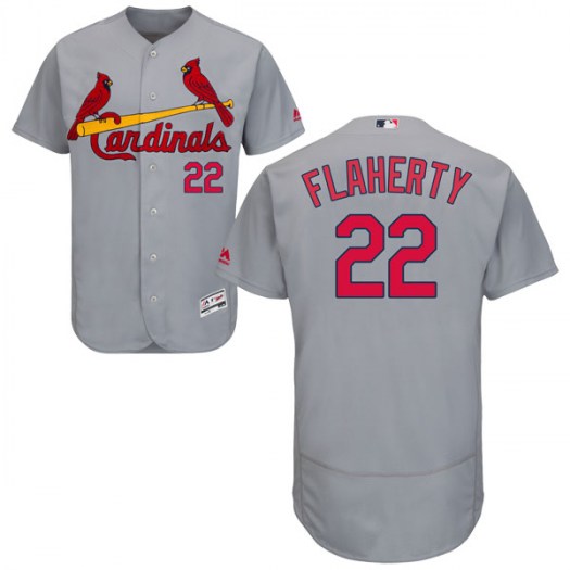 Men's St. Louis Cardinals #22 Jack Flaherty Authentic Gray Flex Base Road Collection Jersey