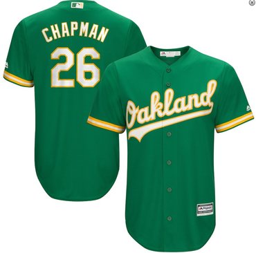 Men's Oakland Athletics #26 Matt Chapman Kelly Green Alternate Jersey