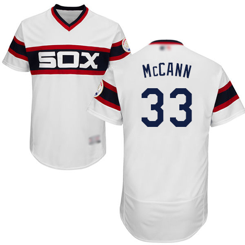 White Sox #33 James McCann White Flexbase Authentic Collection Alternate Home Stitched Baseball Jersey