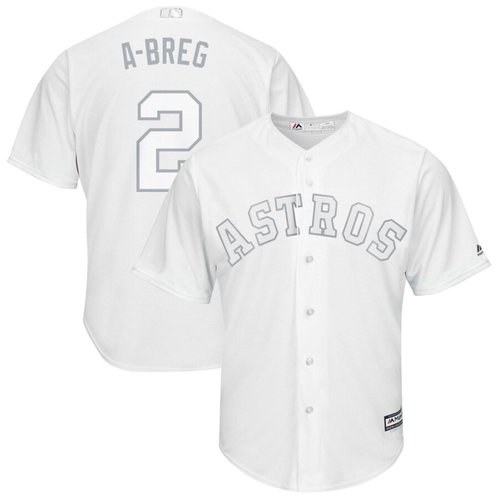 Astros #2 Alex Bregman White A-Breg Players Weekend Cool Base Stitched Baseball Jersey